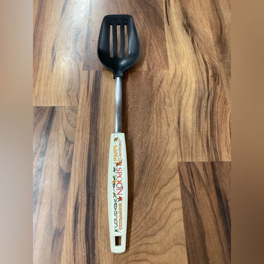 EKCO Spice Of Life Nylon Slotted Serving Spoon Vintage Thanksgiving Cottagecore